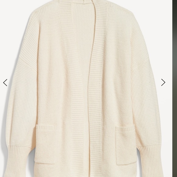 NWT OLD NAVY SoSoft Waffle-Knit Cocoon Sweater Color: Creme De La Creme - Picture 1 of 5